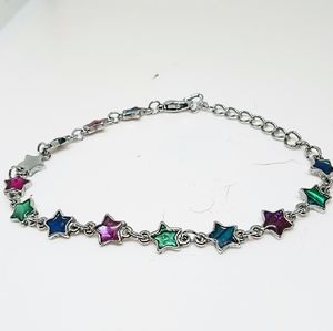 Women's Shell of the Sea Genuine Paua Abalone Sea Shell Anklet Tiny Star